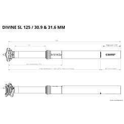 BikeYoke DIVINE SL 125 Vario Sattelstütze 31,6mm Dropper Post