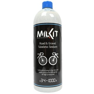 MILKIT Dichtmilch Tubeless Sealant Gravel & Road Dichtmittel 1000ml