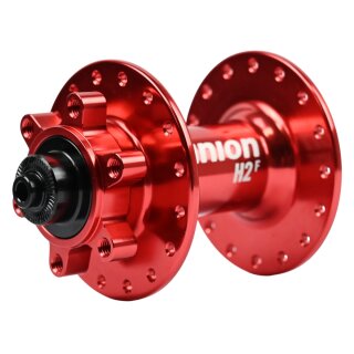PINION H2.F Vorderradnabe P7513 32-Loch rot eloxiert 9 x 100mm Schnellspanner