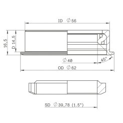 ACROS ZS56 Steuersatz BlockLock Unterteil AZ-56 1.5" Lenkanschlag Edelstahllager 135°