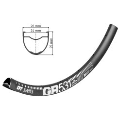 DT Swiss Felge GR 531 28" 29" Gravel 32-Loch...