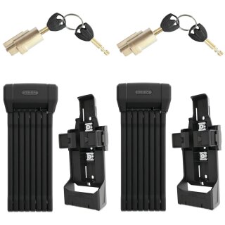 2x ABUS Bordo Big 6200K Faltschloss 120cm SH Halter + Shimano Akkuschloss Unterrohrakku intern E8035 E8036 EN805 EN806